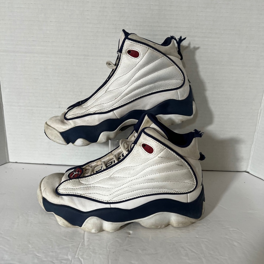 Jordan Pro Strong White Midnight Navy Basketball Shoes DC7911-100 Size 4.5Y